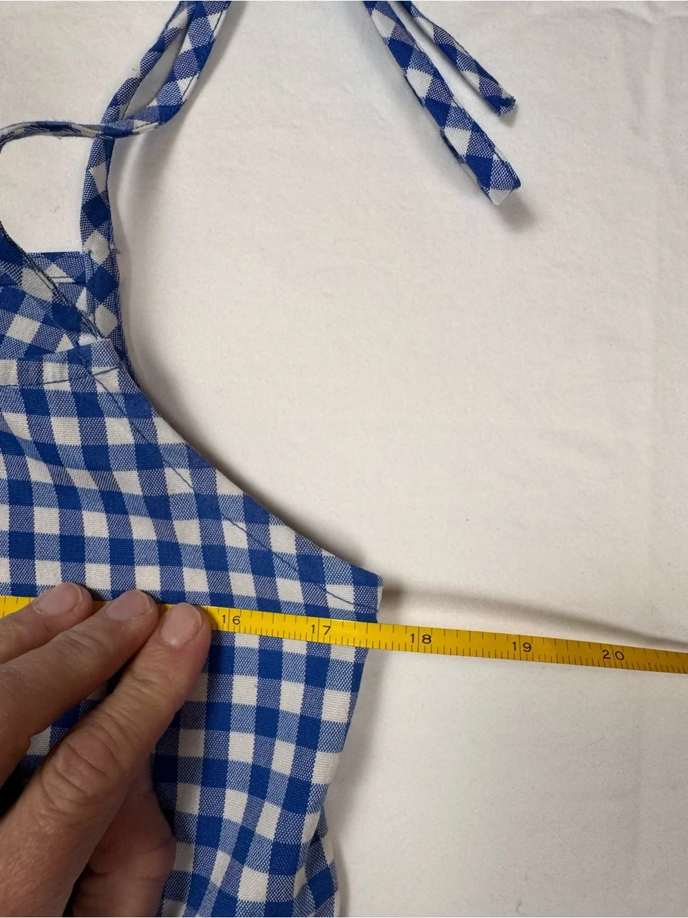 Blue & White Gingham Two-Piece Picnic  Summer Barbie Retro Matching Set Medium
